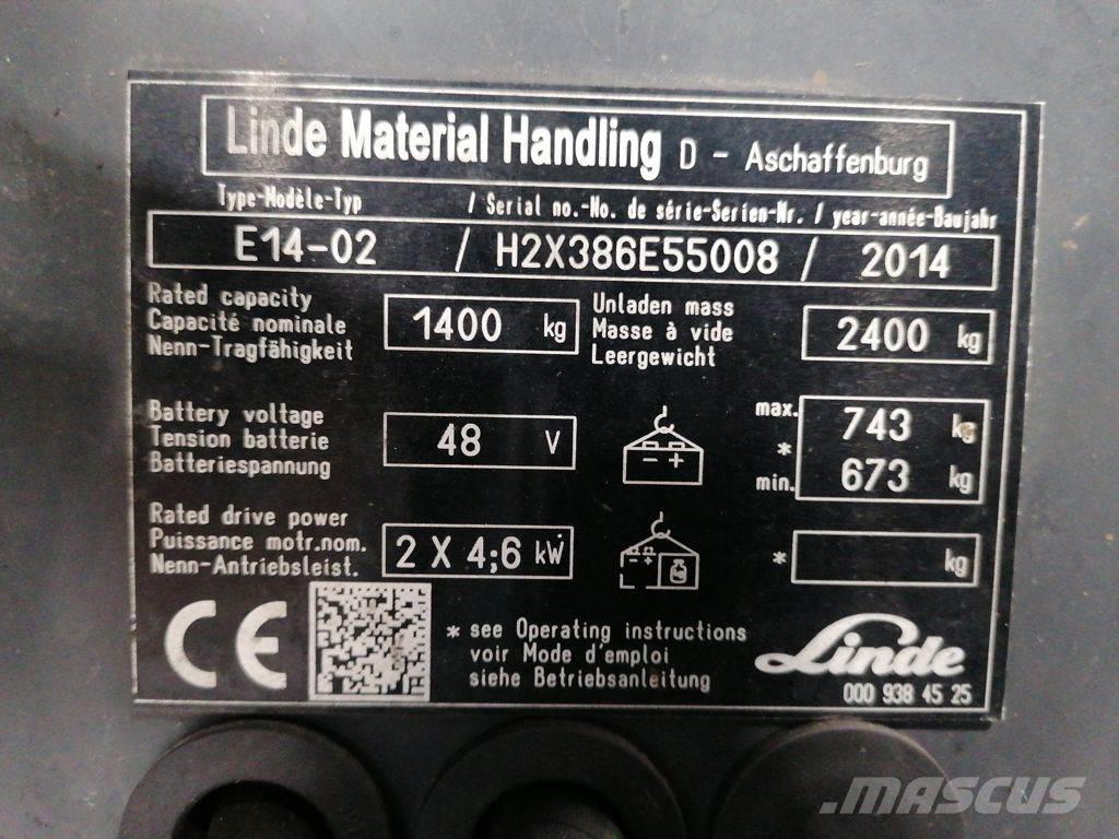 Linde E14-02 Električni viličari