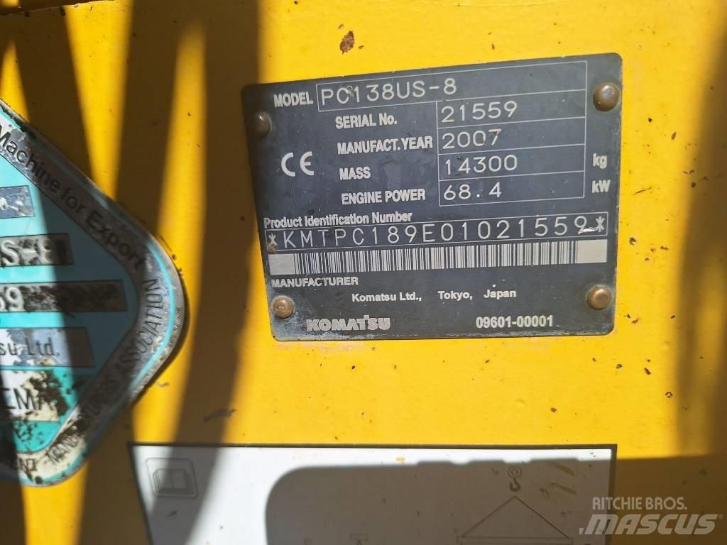 Komatsu PC 138 US-8 Bageri gusjeničari