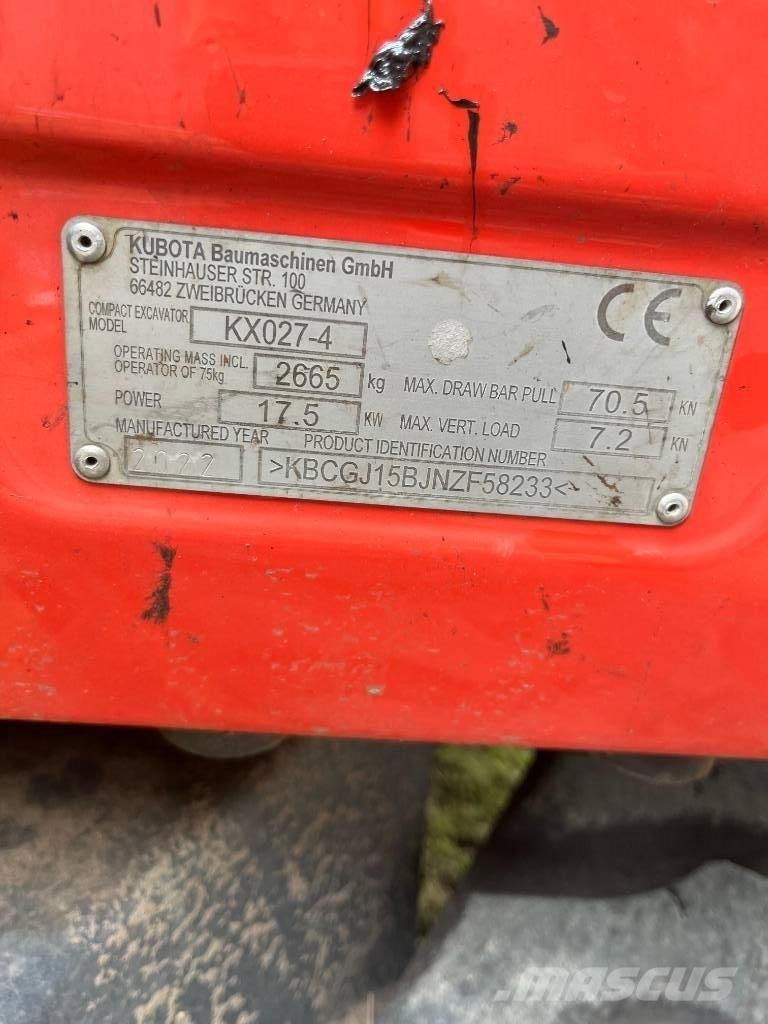 Kubota KX 027-4 Mini bageri <7t