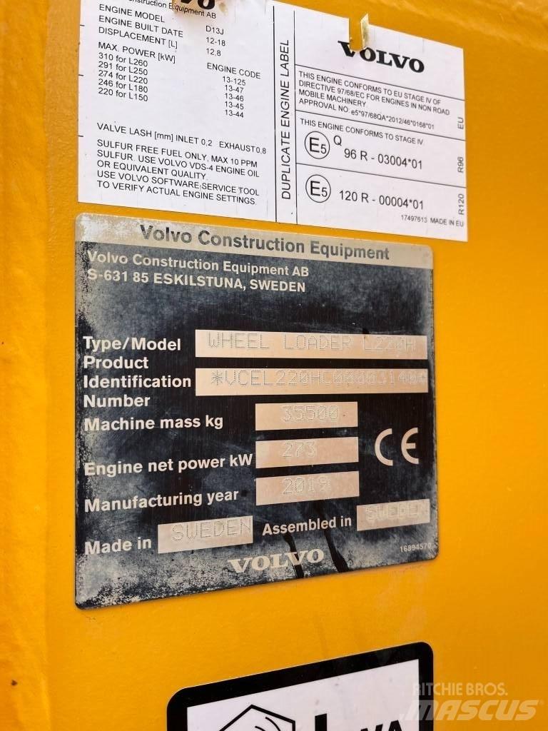 Volvo L220H Utovarivači na kotačima