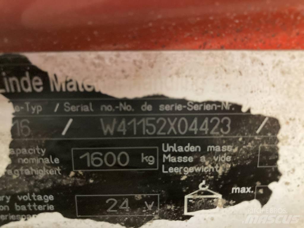 Linde T16/1152 Nisko podizni električni viličar