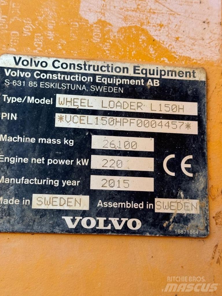 Volvo L 150 H Utovarivači na kotačima