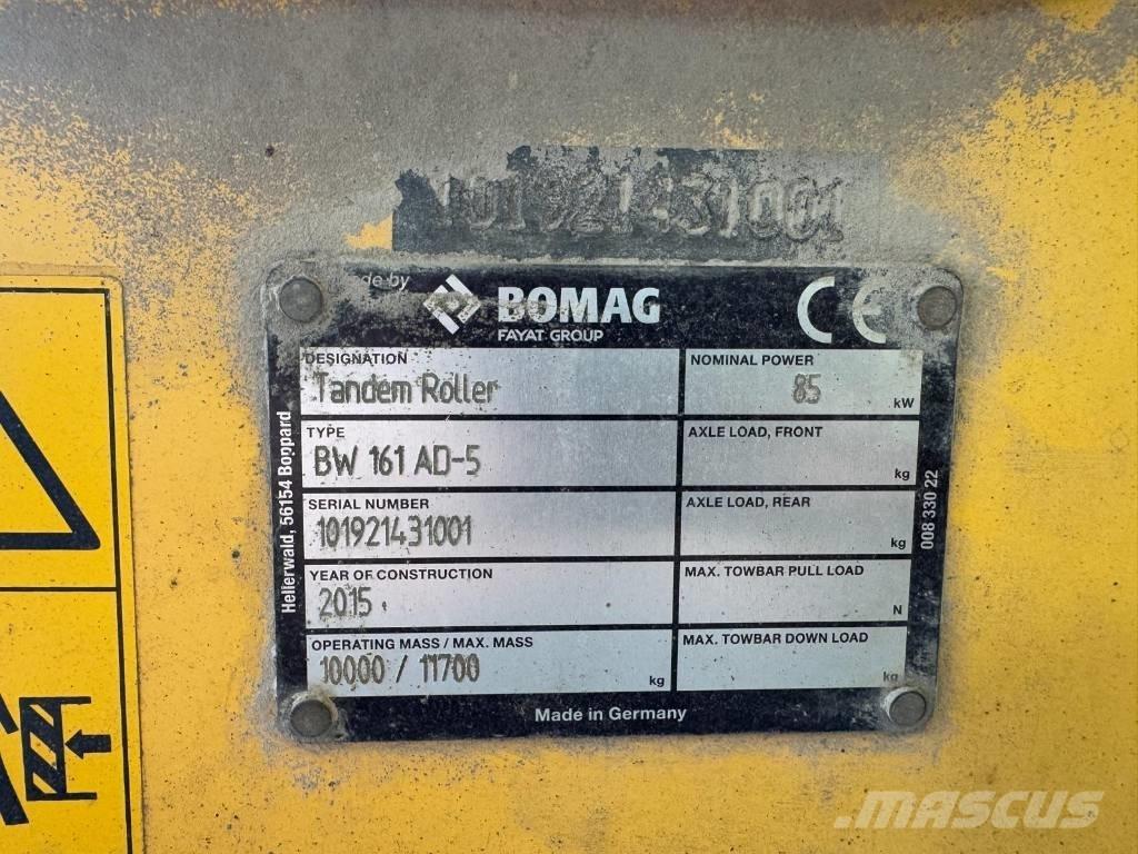 Bomag BW 161 AD-5 Valjci sa dvojnim bubnjem