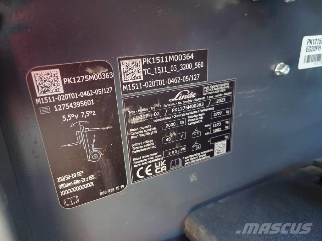 Linde EG20PH/1275 Električni viličari