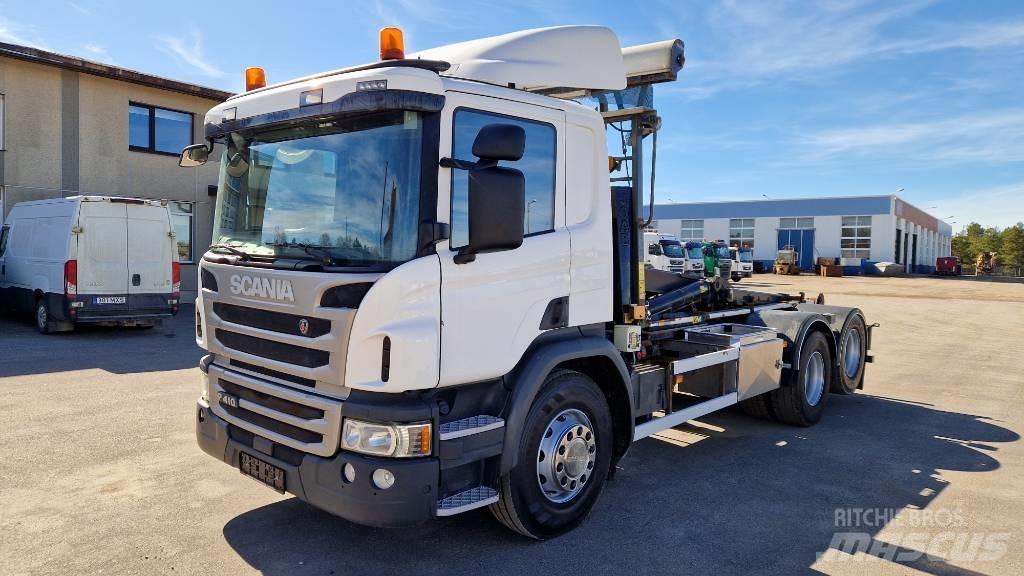 Scania P410 6X2 Rol kiper kamioni s kukama za dizanje