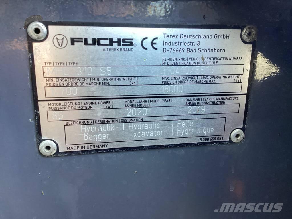 Fuchs MHL 310 S5 Bageri za manipuliranje materijalom / otpadom