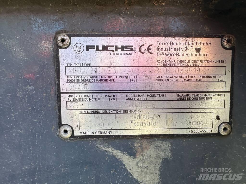 Fuchs MHL 310 S5 Bageri za manipuliranje materijalom / otpadom