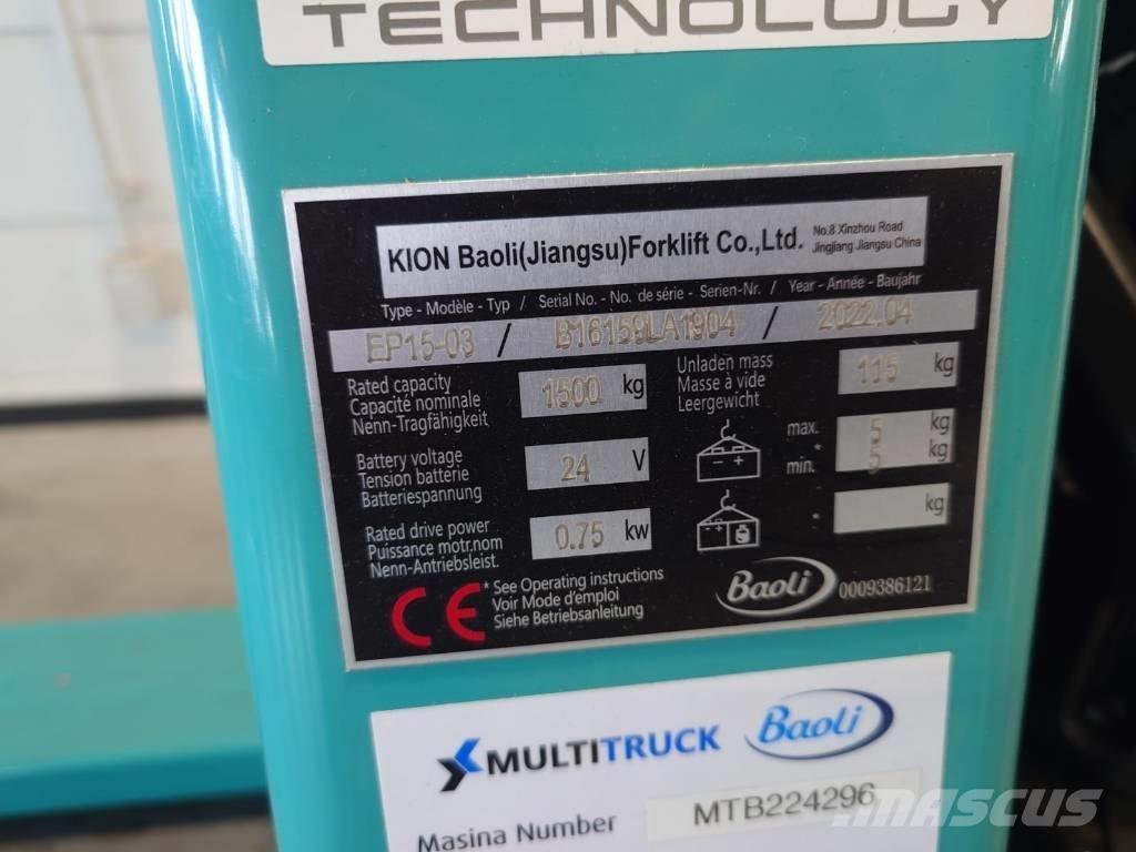 Baoli EP15-03 Nisko podizni električni viličar