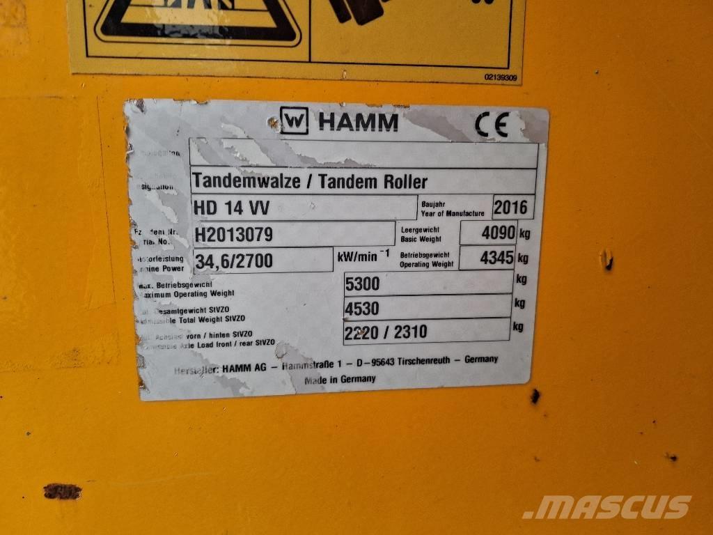 Hamm HD 14 VV Valjci sa dvojnim bubnjem