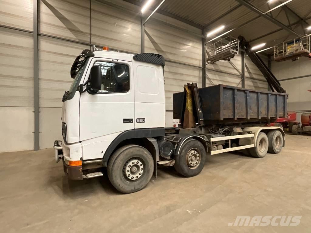 Volvo FH 16 520 8X4 Rol kiper kamioni s kukama za dizanje