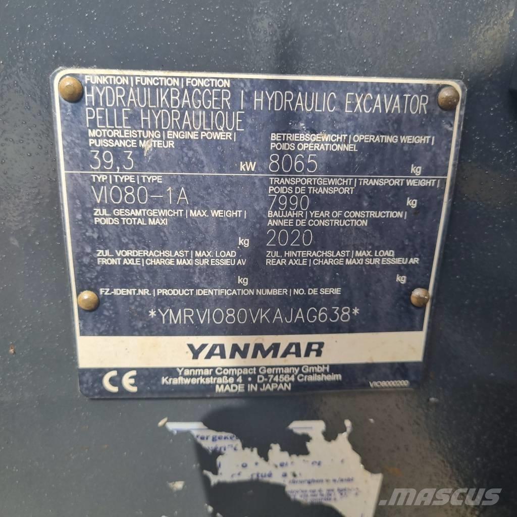 Yanmar Vio 80-1A Midi bageri 7t – 12t