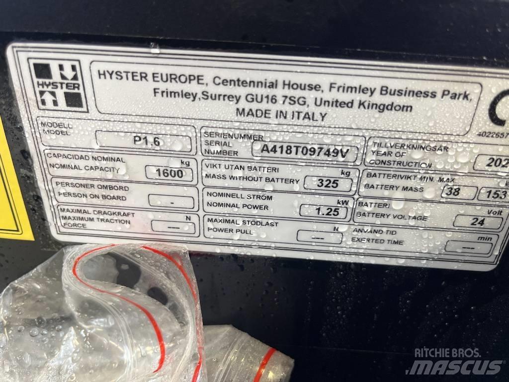 Hyster P 1.6 Nisko podizni električni viličar