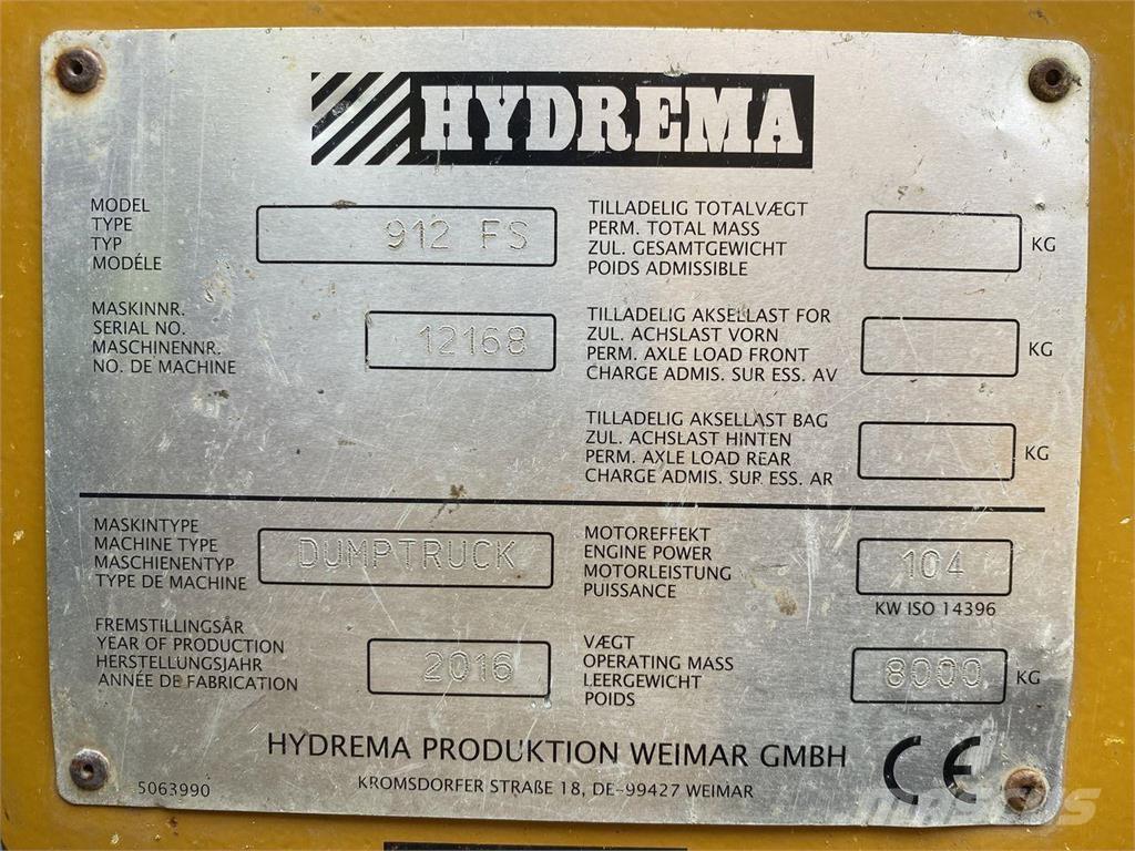 Hydrema 912 Demperi za gradilišta