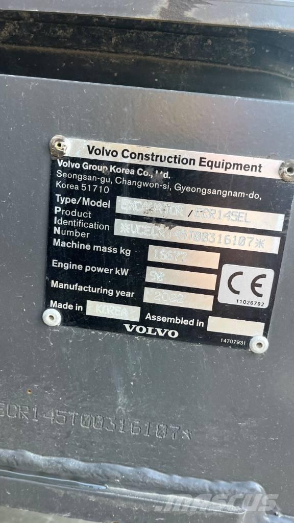 Volvo ECR145EL Bageri gusjeničari