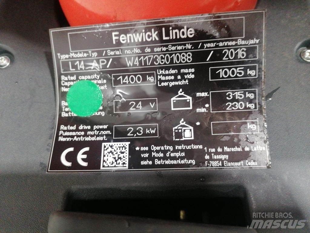 Linde L14AP Ručni električni viličar