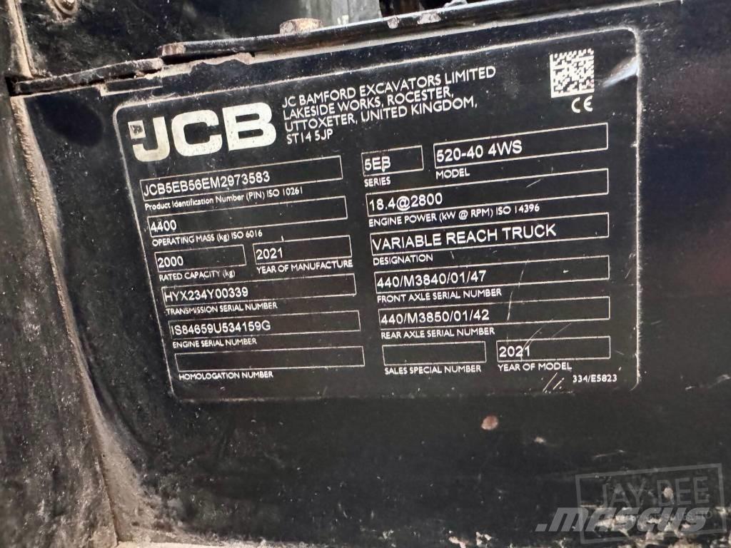 JCB 520-40 Teleskopski viličari