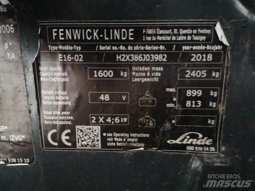 Linde E16-02 Električni viličari