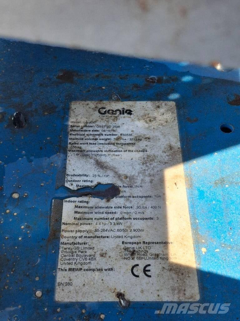Genie GS4047 Škaraste platforme