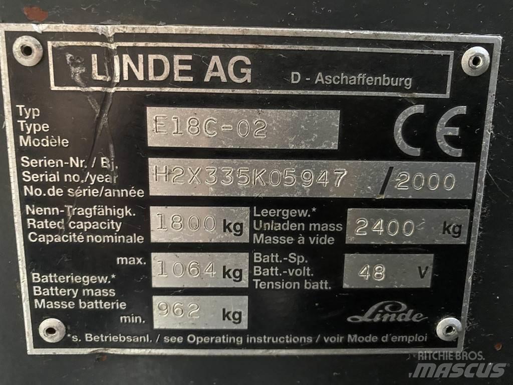 Linde E18C-02 Električni viličari