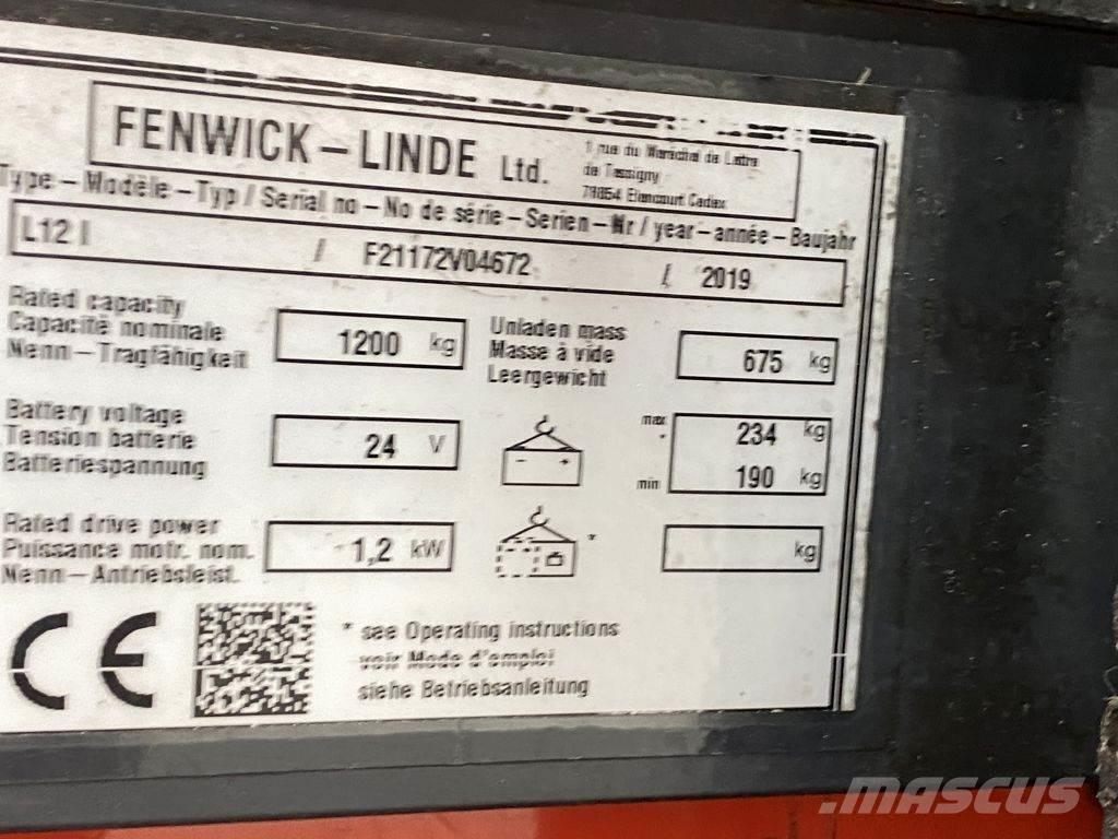 Linde L12 I Ručni električni viličar