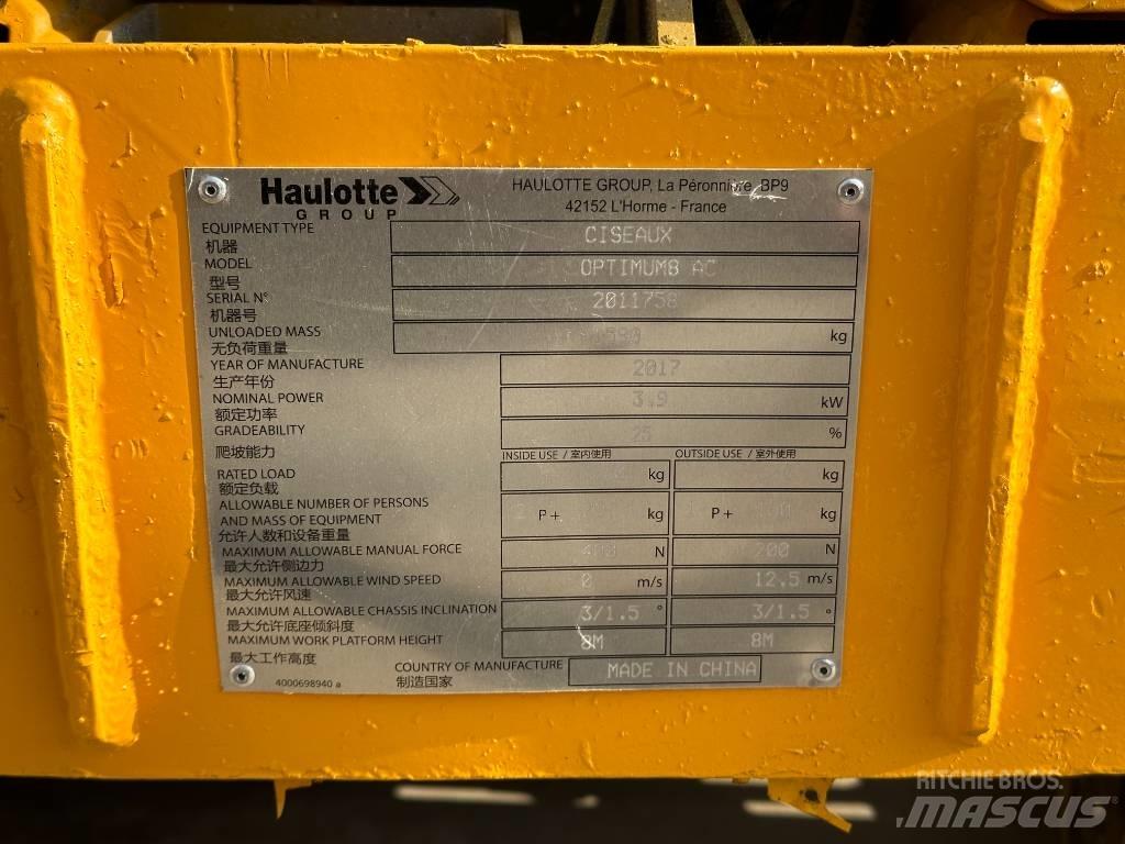 Haulotte OPTIMUM 8 Škaraste platforme
