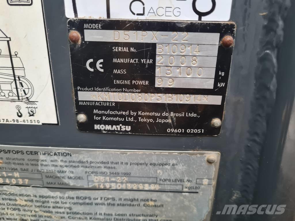Komatsu D51PX-22 Buldožeri gusjeničari
