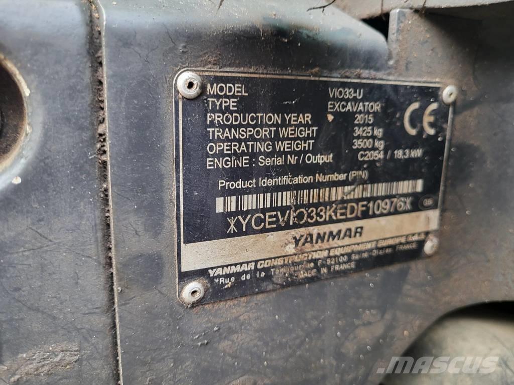 Yanmar Vio 33 U Mini bageri <7t