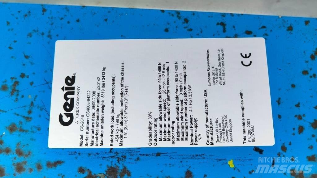 Genie GS 2646 Škaraste platforme