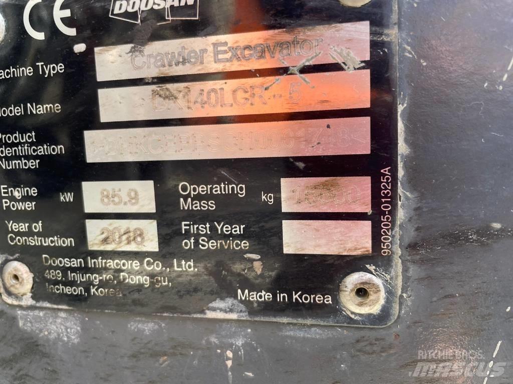 Doosan DX 140 LCR Bageri gusjeničari