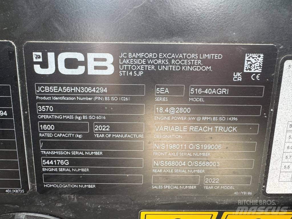 JCB 516-40AGRI Teleskopski viličari