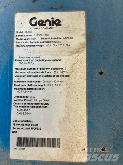 Genie S 125 Teleskopske podizne platforme