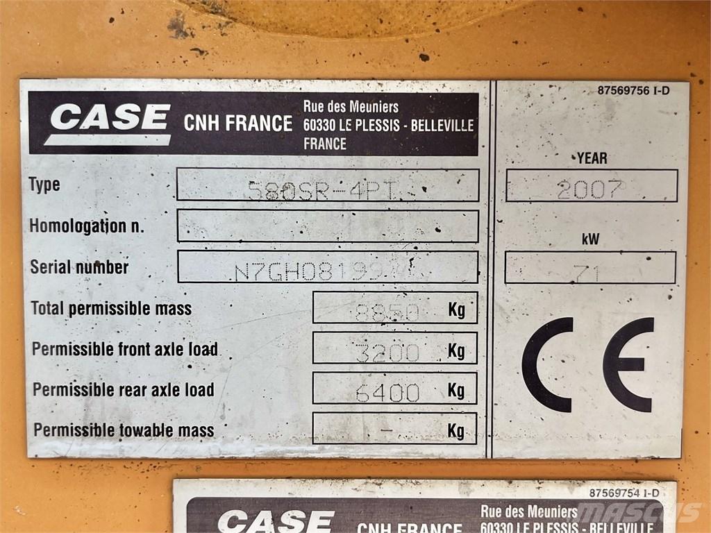 CASE 580 SR Utovarni rovokopači