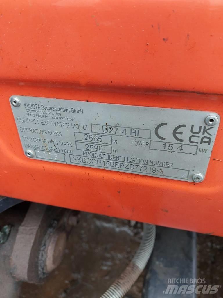 Kubota U 27-4 Mini bageri <7t