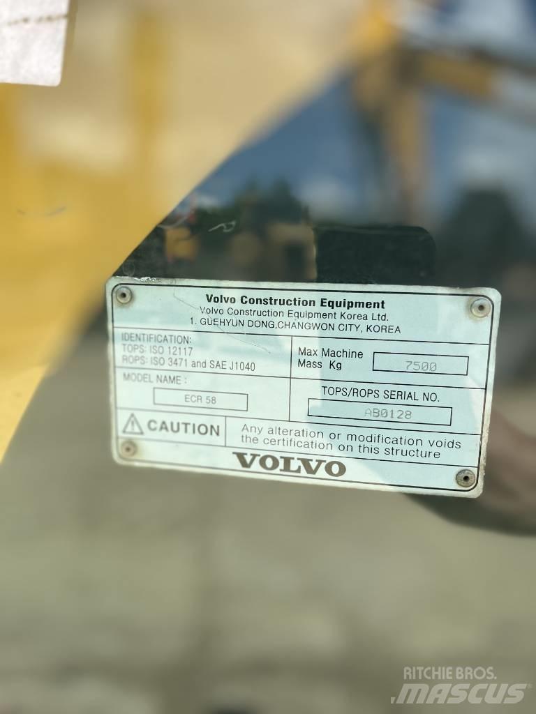 Volvo ECR 58 PLUS Midi bageri 7t – 12t