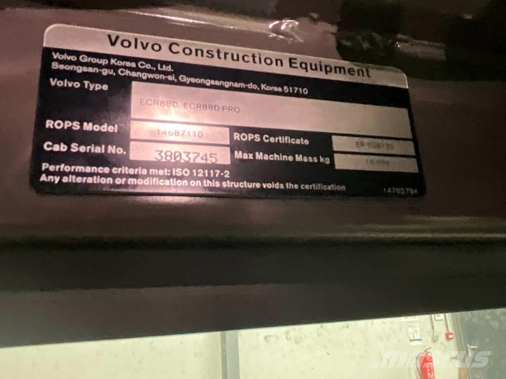 Volvo ECR 88 D Kabine i unutrašnjost