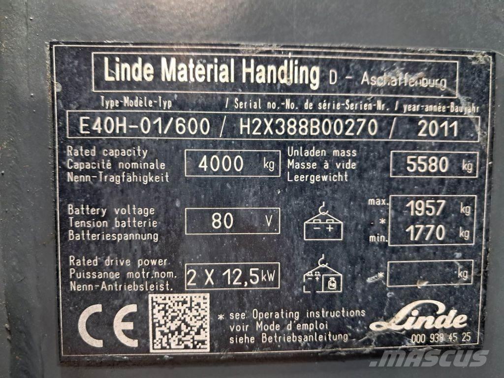 Linde E40H-01/600 Električni viličari