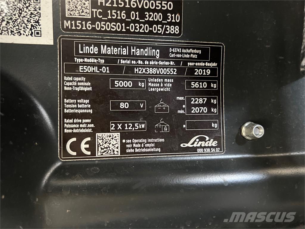 Linde E50HL-01 Električni viličari