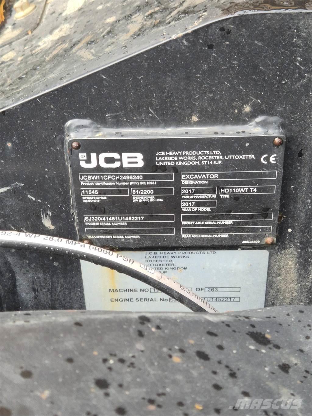 JCB 110W Hydradig Bageri na kotačima