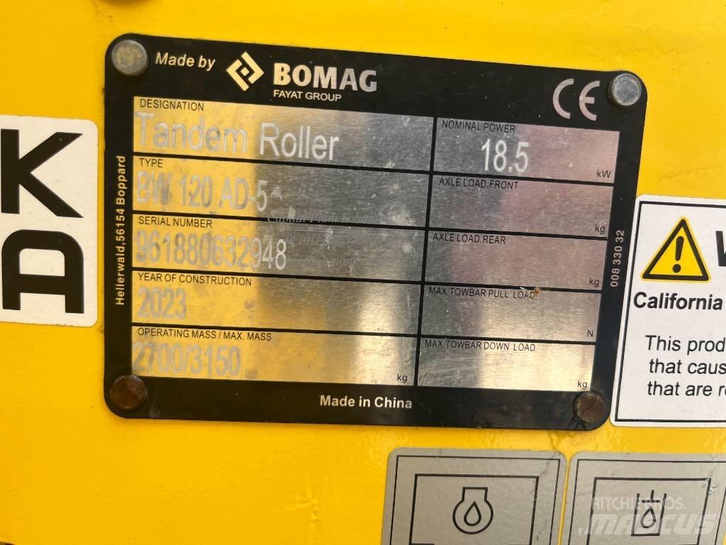 Bomag BW 120 AD-5 Valjci sa dvojnim bubnjem