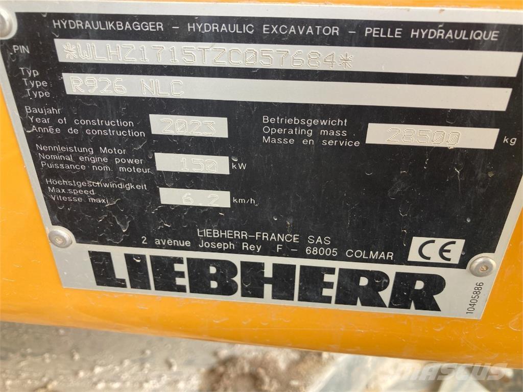 Liebherr R926 Bageri gusjeničari