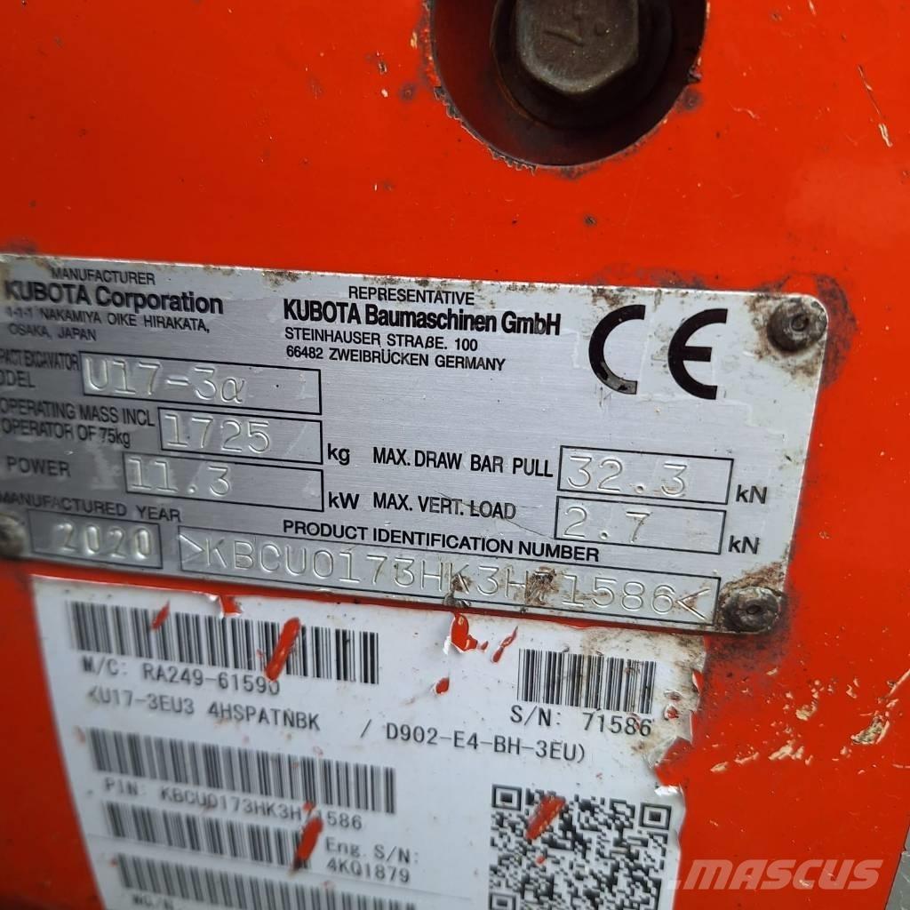 Kubota U 17-3 Mini bageri <7t