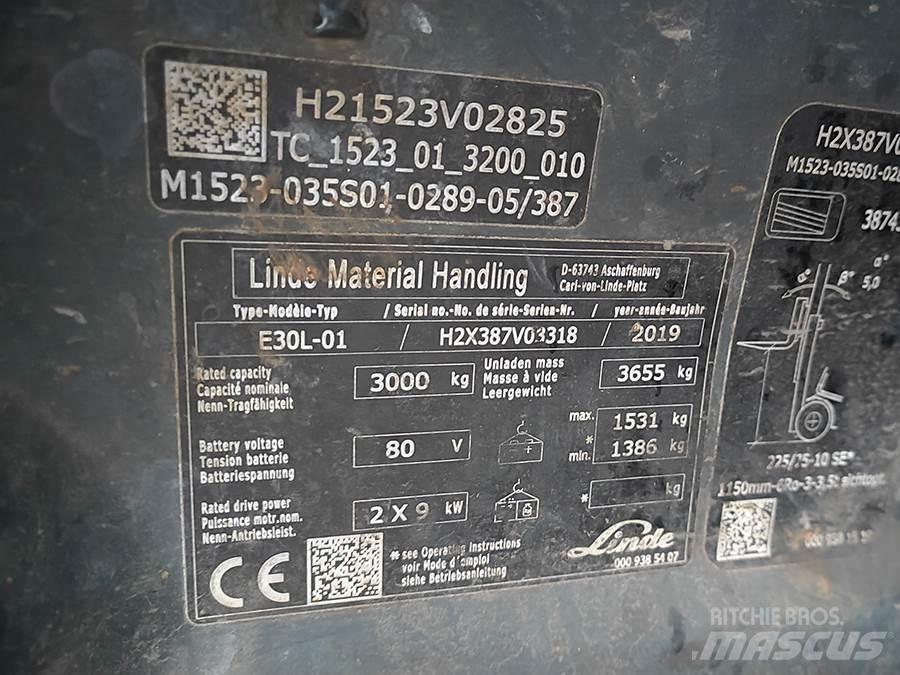 Linde E30L-01 Električni viličari