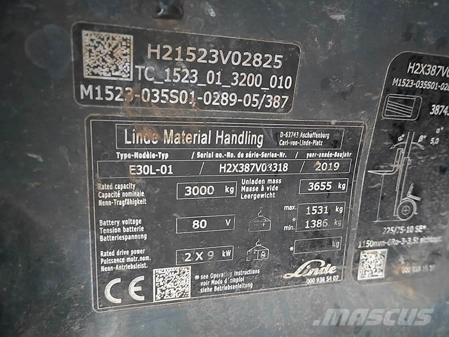 Linde E30L-01 Električni viličari