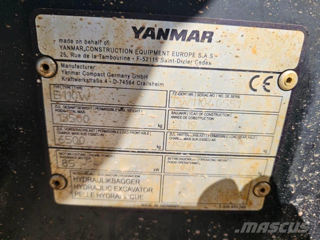Yanmar B 110 W Utovarni rovokopači