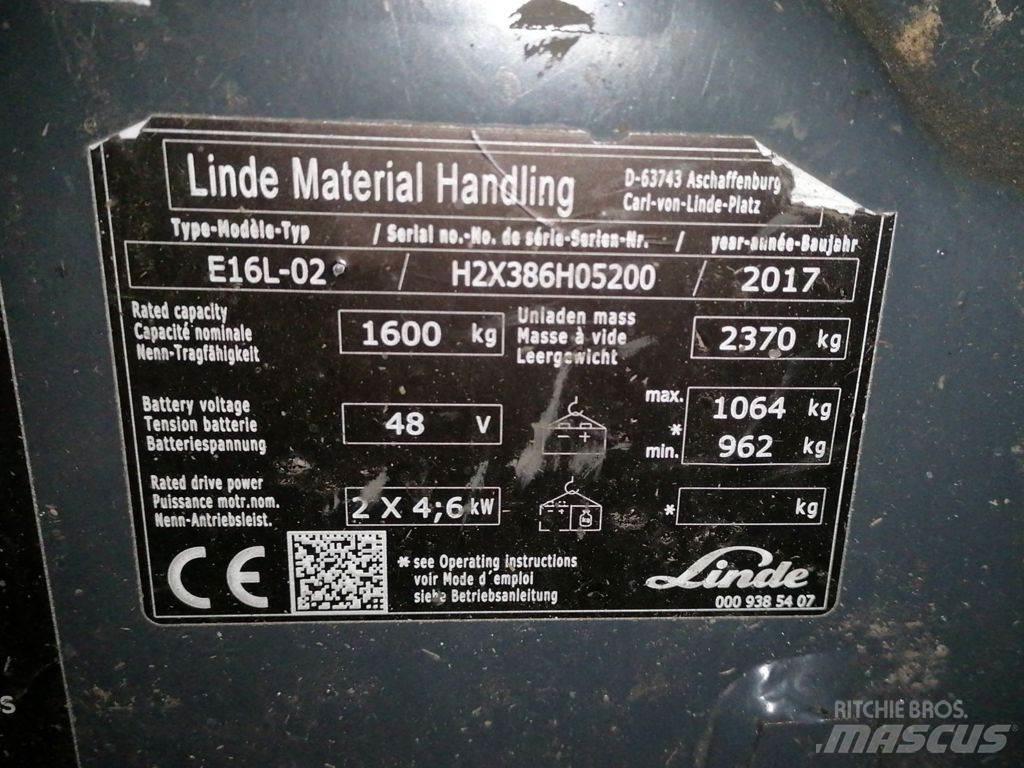 Linde E16L-02 Električni viličari