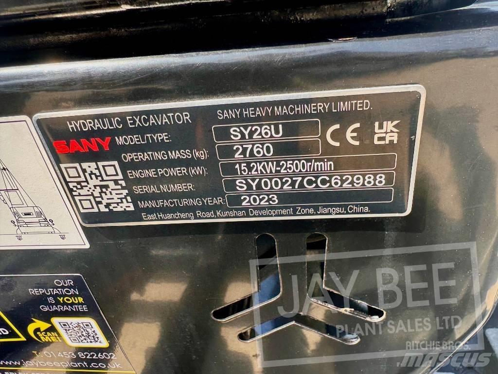 Sany SY 26 U Mini bageri <7t