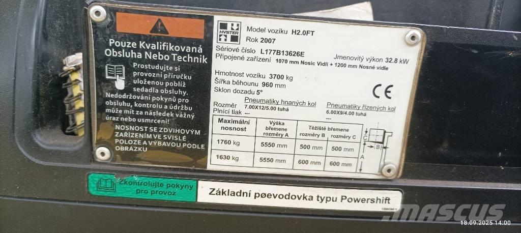 Hyster H2.0FT Plinski viličari