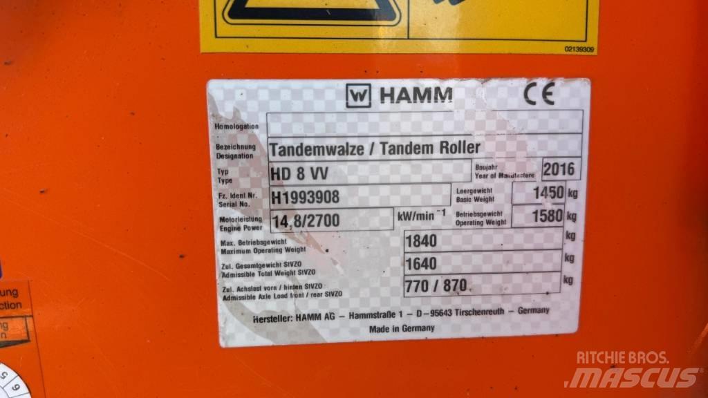 Hamm HD 8 VV Valjci sa dvojnim bubnjem