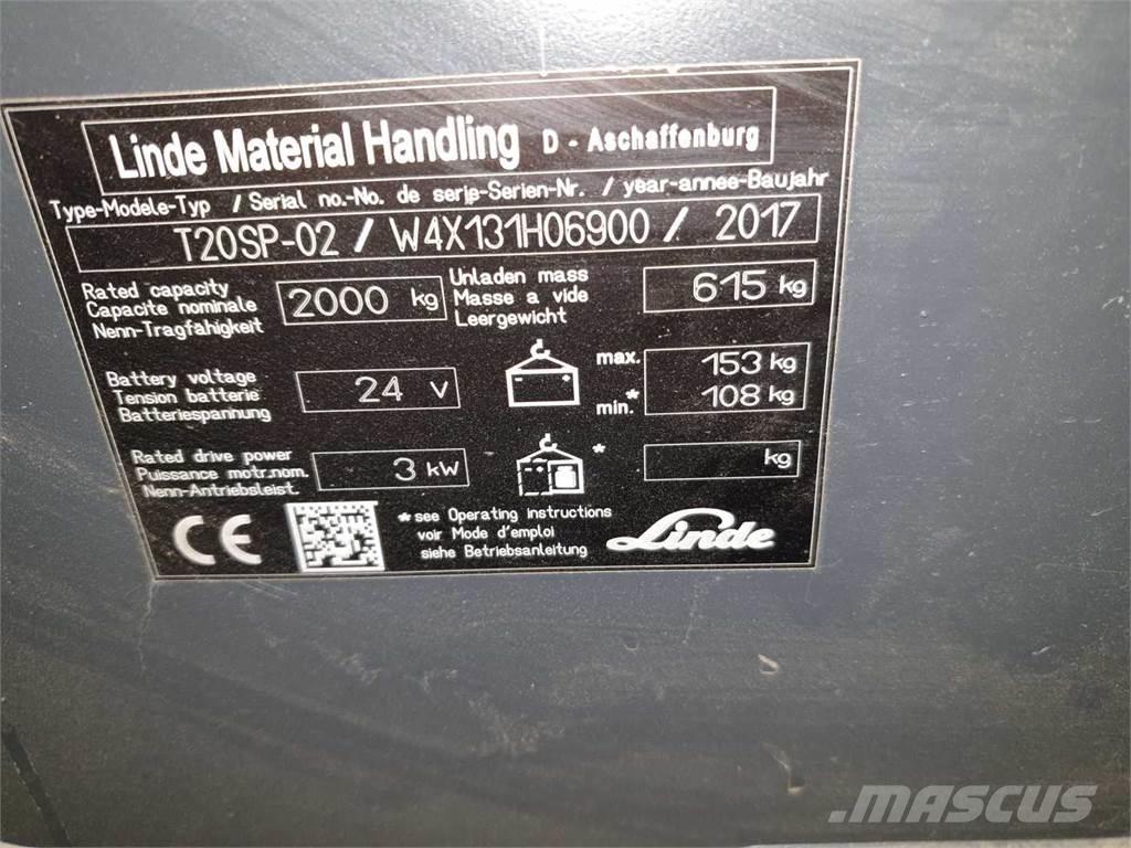 Linde T20SP ION Samopogonski ručni viličari
