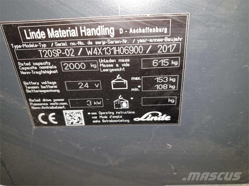 Linde T20SP ION Samopogonski ručni viličari